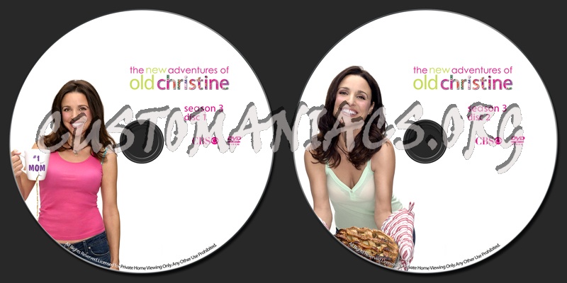 The New Adventures Of Old Christine Season 3 dvd label