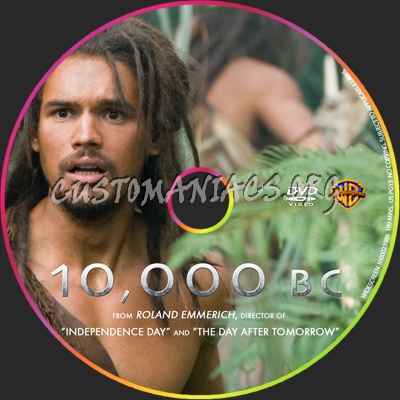 10,000 BC dvd label
