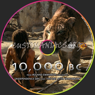 10,000 BC dvd label