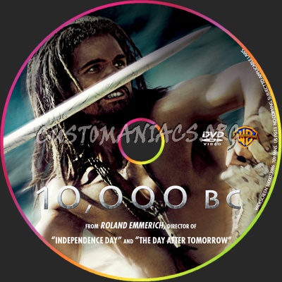 10,000 BC dvd label