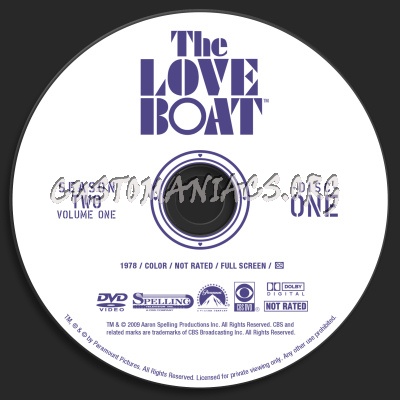 The Love Boat Season 2 Volume 1 dvd label