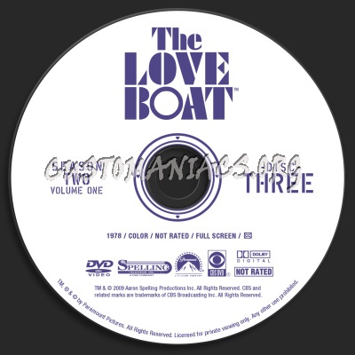 The Love Boat Season 2 Volume 1 dvd label