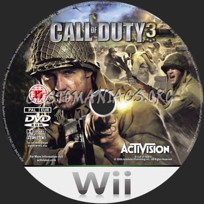 Call of Duty 3 dvd label