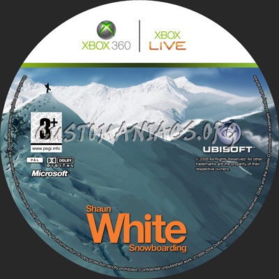 Shaun White Snowboarding dvd label