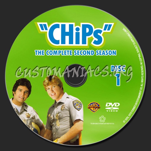 CHiPs Season 2 dvd label