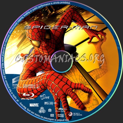 Spider-Man blu-ray label