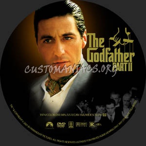 The Godfather II dvd label