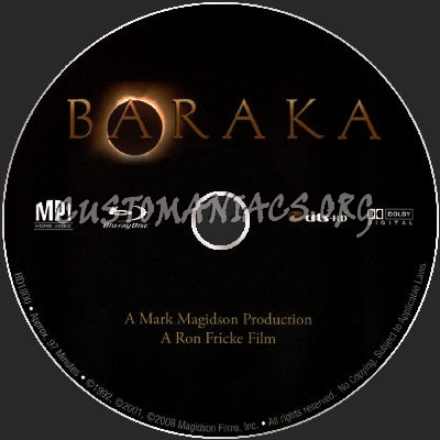 Baraka blu-ray label