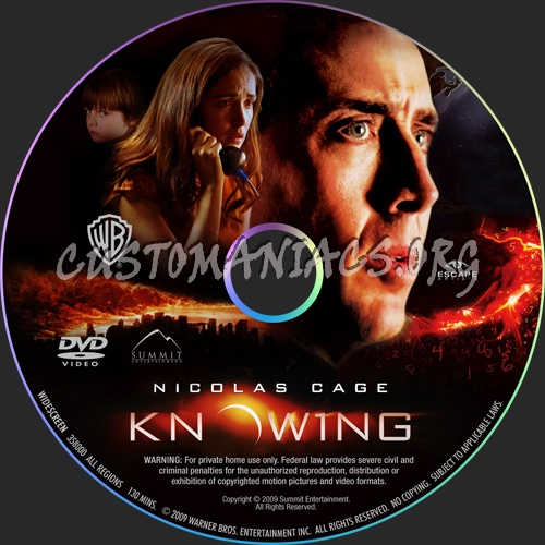 Knowing dvd label