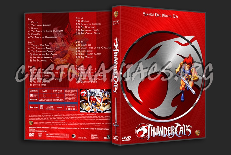 Thundercats Season 1 Volume 1 dvd cover