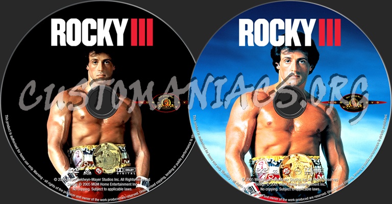 Rocky IIII dvd label