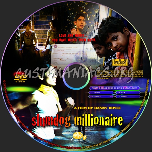 Slumdog Millionaire dvd label