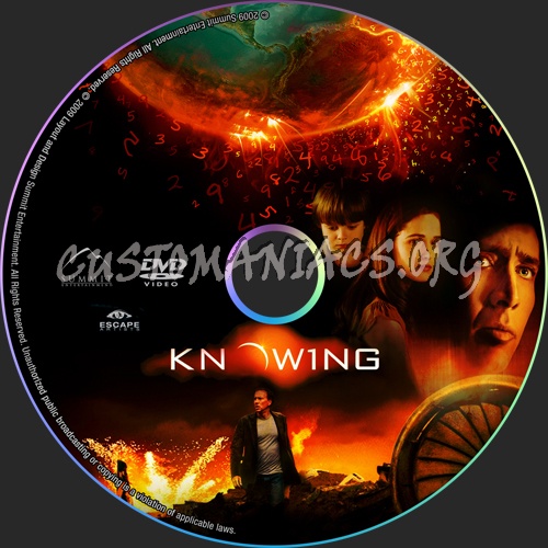 Knowing dvd label