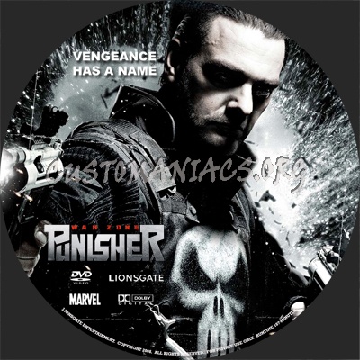 Punisher War Zone dvd label