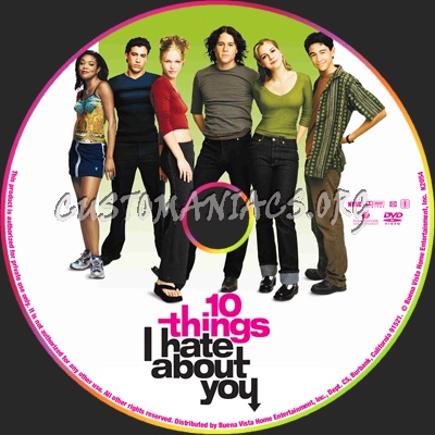 10 Things I Hate About You dvd label