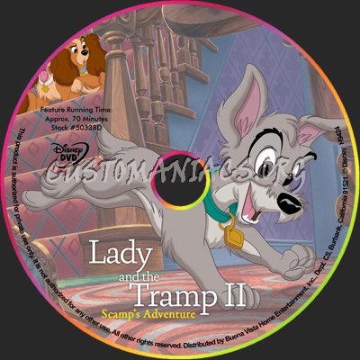 Lady and the Tramp II - Scamp's Adventure dvd label