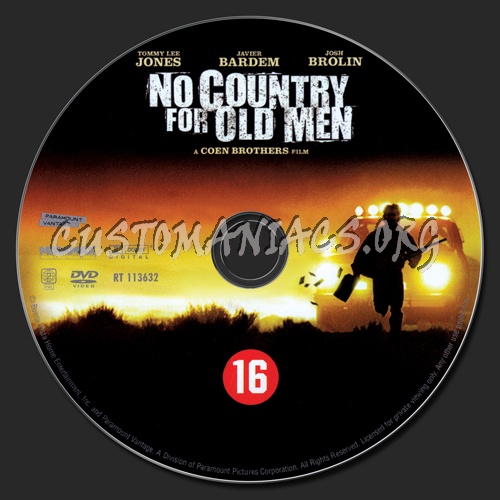 No Country for Old Men dvd label