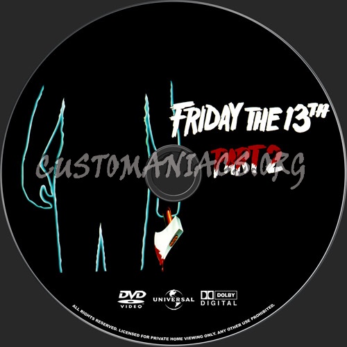 Friday 13th Part 2 dvd label