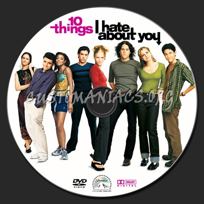 10 Things I hate About You dvd label