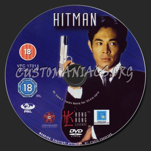 Jet Li Hitman dvd label