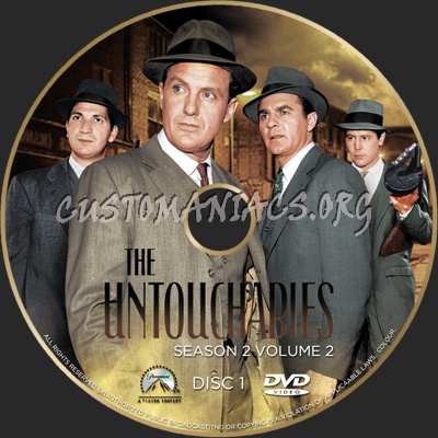 The Untouchables Season 2 Volume 2 dvd label