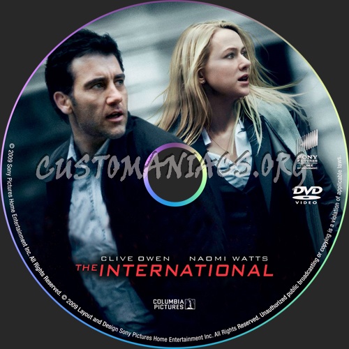 The International dvd label