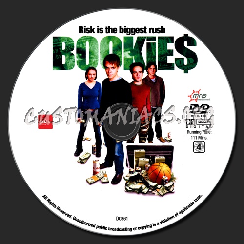 Bookies dvd label