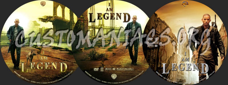 I Am Legend dvd label