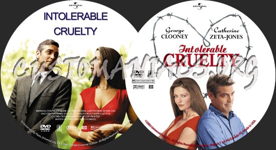 Intolerable Cruelty dvd label