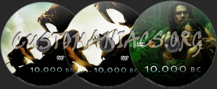 10,000 Bc dvd label