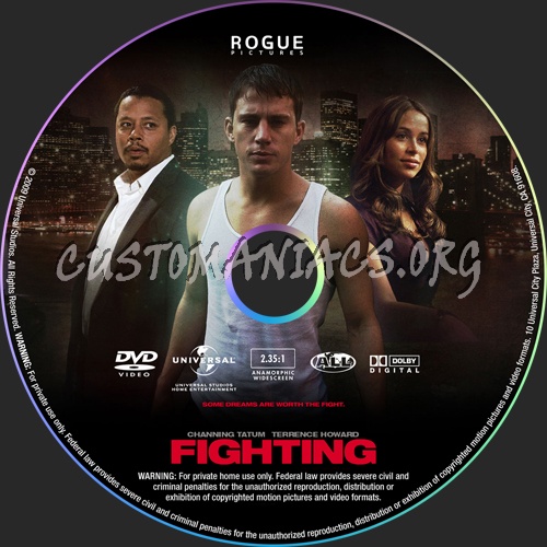 Fighting dvd label