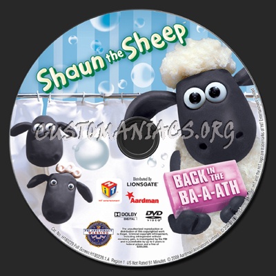 Shaun the Sheep Back In The Ba-a-ath dvd label