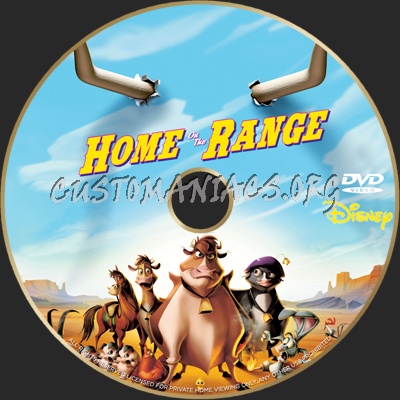 Home on The Range dvd label