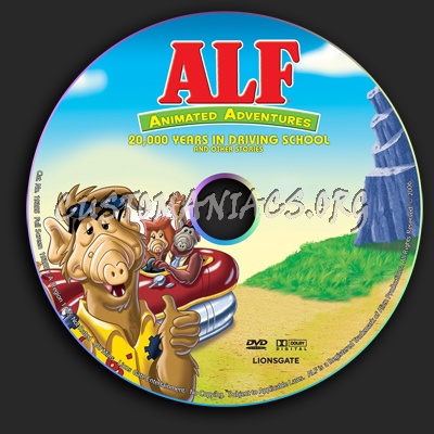 Alf Animated Adventures: 20,000 Years in Driving School dvd label