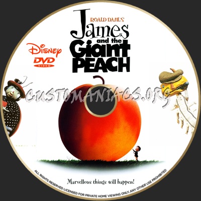 James And The Giant Peach dvd label