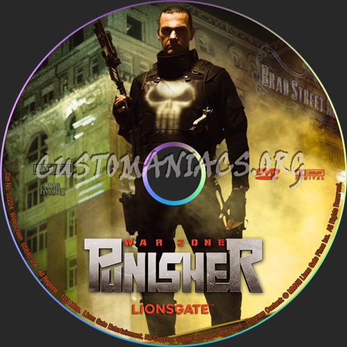 Punisher: War Zone dvd label