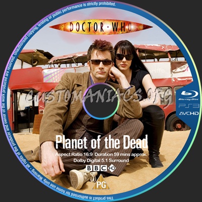 Doctor Who Easter 2009 Special: Planet of the Dead blu-ray label