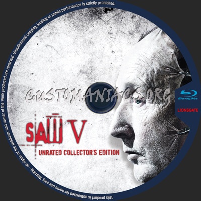 Saw V blu-ray label