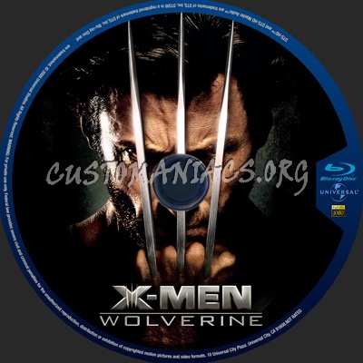 X-Men Wolverine blu-ray label