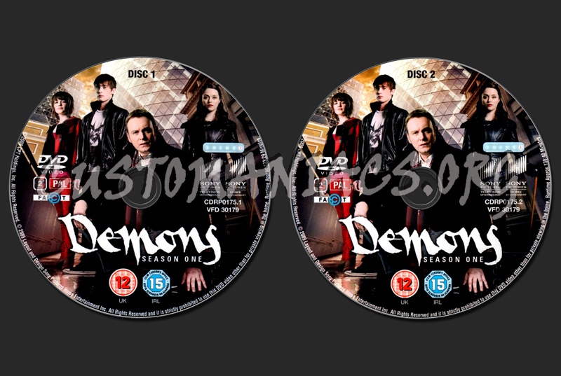 Demons Season 1 dvd label