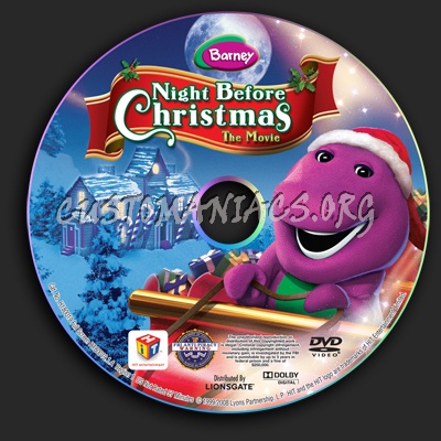 Barney: Night Before Christmas The Movie dvd label - DVD Covers ...