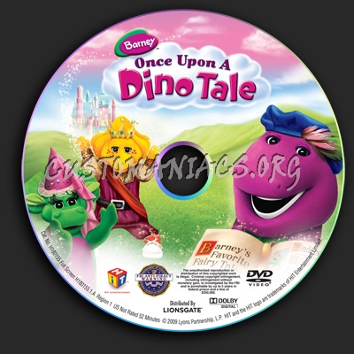 Barney: Once Upon a Dino Tale dvd label