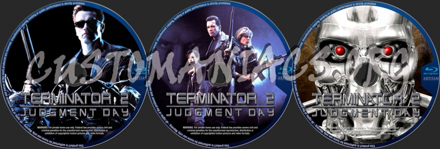 Terminator 2 Judgement Day blu-ray label