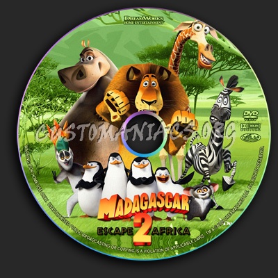 Madagascar - Escape 2 Africa dvd label