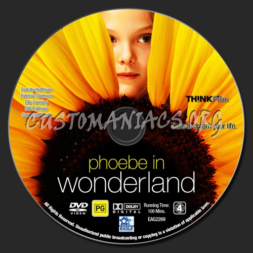 Phoebe In Wonderland dvd label