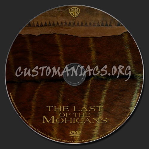 The Last Of The Mohicans dvd label