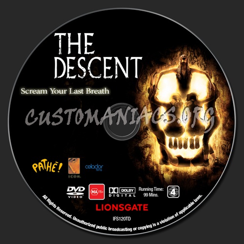 The Descent dvd label