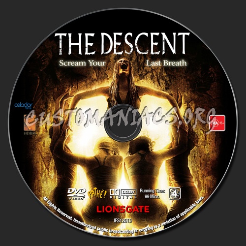 The Descent dvd label