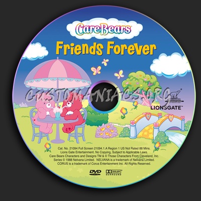 Care Bears Friends Forever dvd label