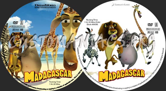 Madagascar dvd label